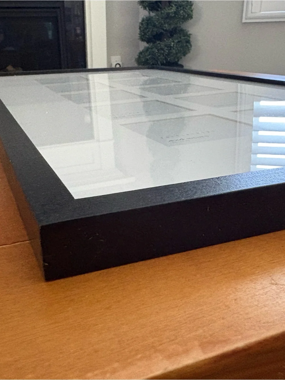 Pottery Barn Wood Gallery 10 Opening 4x4 Collage Frame, Black, NIB